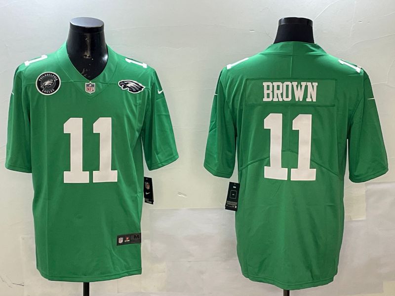 Men Philadelphia Eagles #11 Brown Green 2025 Nike Vapor Limited NFL Jersey style 2094->philadelphia eagles->NFL Jersey